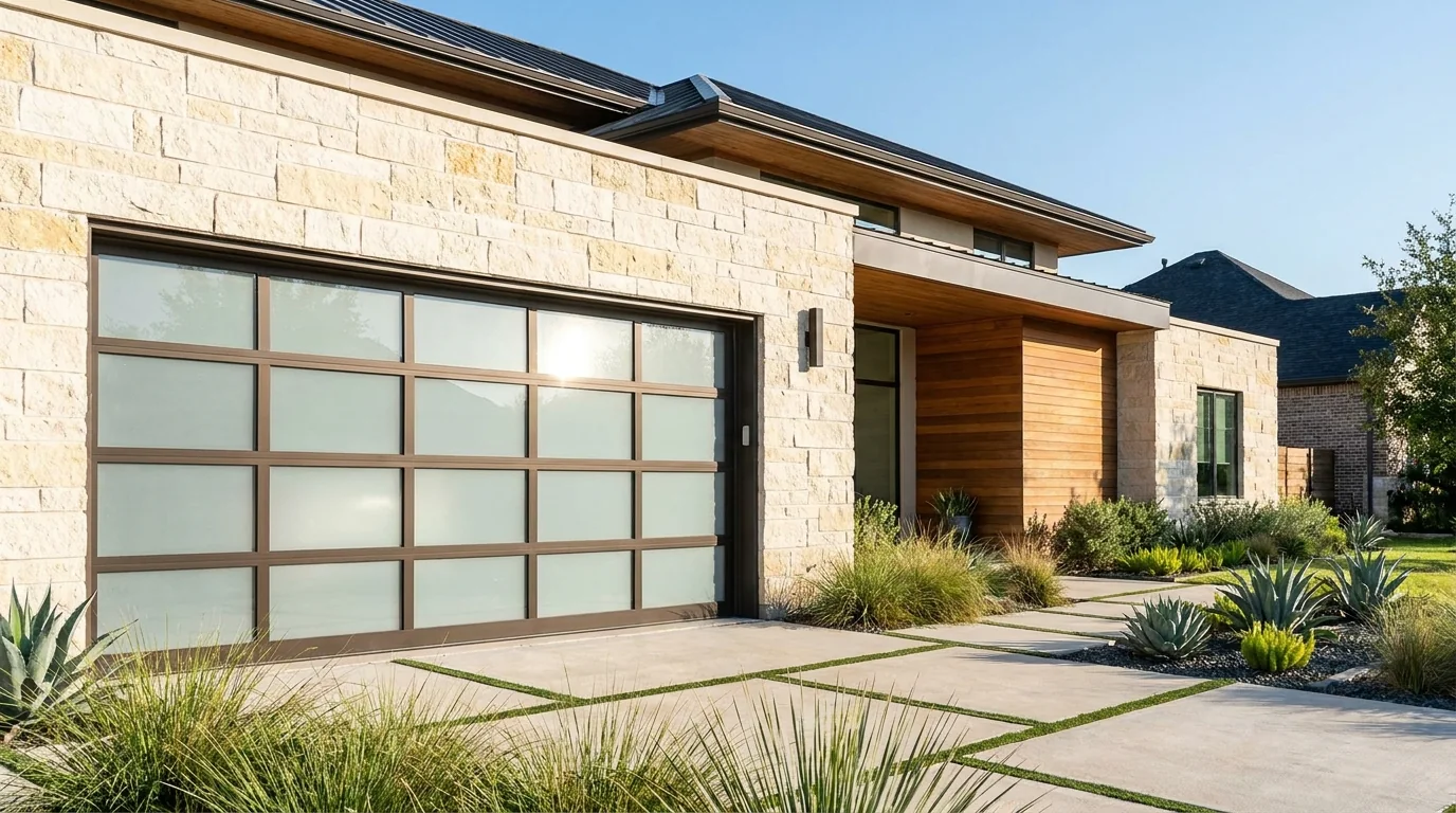 Full-view glass & aluminum door