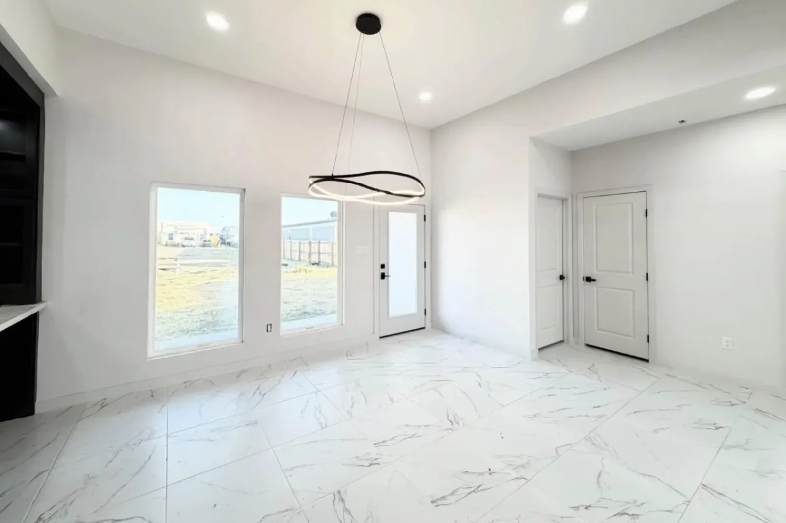 A bright room with new windows and interior doors